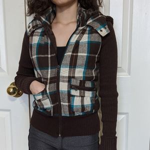 Brown Plaided Jacket